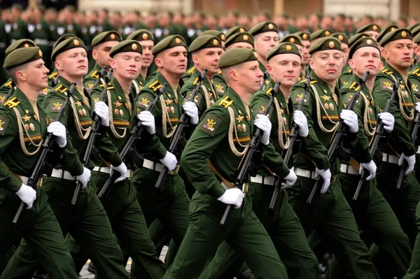 Moskou Russie Mei 2021 Cadetten Van Militaire Academie Voor Straling — Stockfoto