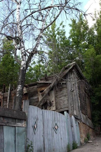 Kaluga Rússia Junho 2012 Uma Casa Desmoronada Parte Antiga Cidade — Fotografia de Stock