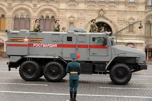 Moscow Russia May 2021 Armored Car Ural National Guard Troops — Stock Photo, Image