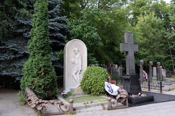 Moscow Russia Juli 2021 Graven Van Beroemde Doelman Lev Yashin — Stockfoto