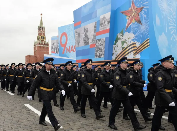 Moscow Rússia Maio 2021 Soldados Regimento Presidencial Durante Desfile Militar — Fotografia de Stock