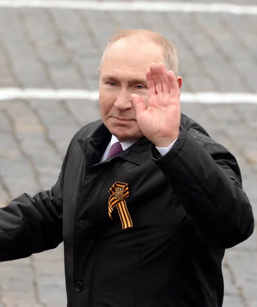 Moscow Rússia Maio 2021 Presidente Federação Russa Vladimir Putin Praça — Fotografia de Stock