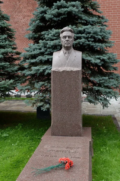 Moscow Ryssland August 2021 Bust Ledaren För Sovjetunionen Leonid Brezjnev — Stockfoto