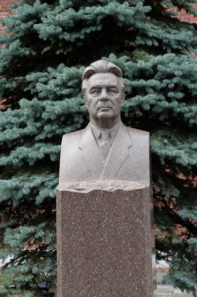 Moscow Rússia Agosto 2021 Busto Líder União Soviética Leonid Brezhnev — Fotografia de Stock