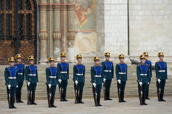 Moscow Rússia Agosto 2021 Cerimônia Divórcio Guardas Cavalo Regimento Presidencial — Fotografia de Stock