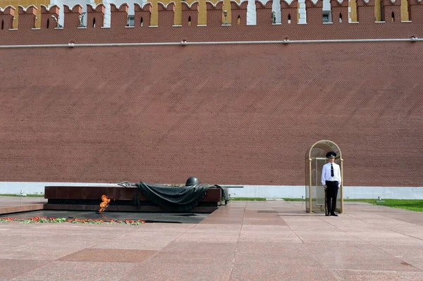 Moscow Ryssland August 2021 Vakt Ära Vid Graven Den Okände — Stockfoto