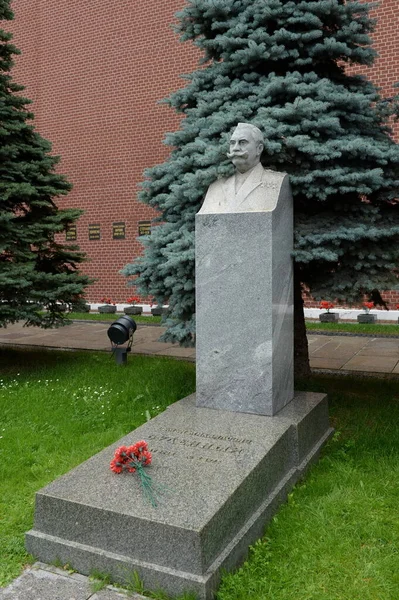 Moscow Ryssland August 2021 Tombstone Monumentet Till Den Sovjetiska Befälhavaren — Stockfoto