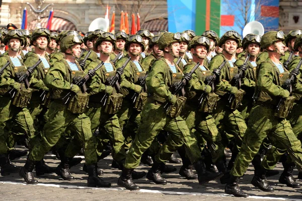 Moscú Rusia Mayo 2021 Paracaidistas Del 331º Regimiento Paracaidistas Guardia — Foto de Stock