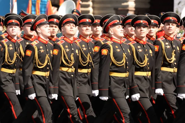 Moscow Rússia Maio 2021 Alunos Escola Militar Suvorov Moscou Durante — Fotografia de Stock