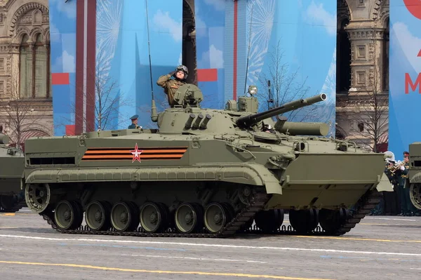 Moskou Russie Mei 2021 Bmp Infanterie Vechtvoertuig Bij Generale Repetitie — Stockfoto