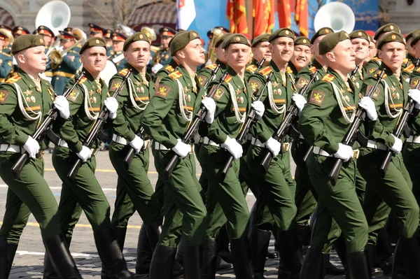 Moscow Russia May 2021 Askeri Lojistik Akademisi Öğrencileri Kızıl Meydan — Stok fotoğraf