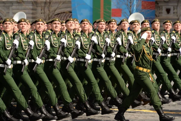 Moscú Rusia Mayo 2021 Cadetes Academia Espacial Militar Llevan Nombre — Foto de Stock