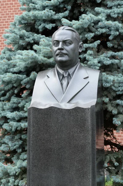 Moscow Russia August 2021 Tombstone Monument Soviet Party Statesman Andrei — Stock Photo, Image