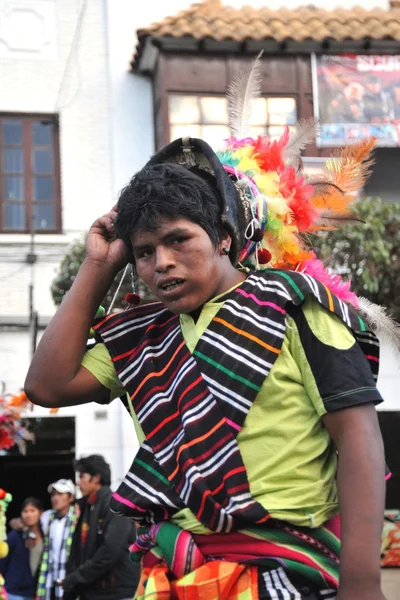 The inhabitants of the city during the carnival in honor of the virgin of Guadalupe. — Stock Photo, Image