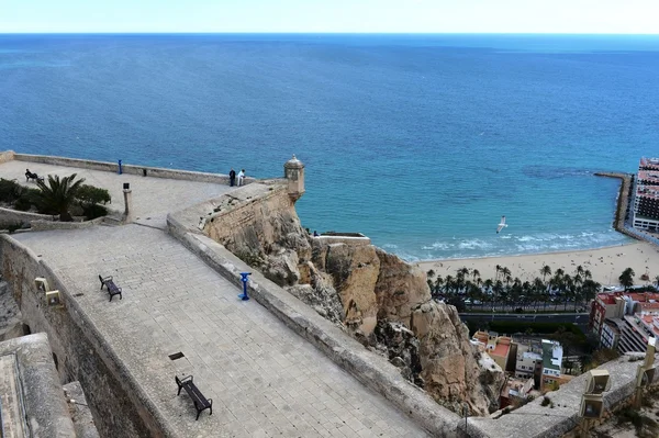 Fortaleza Santa Bárbara en Alicante — Foto de Stock