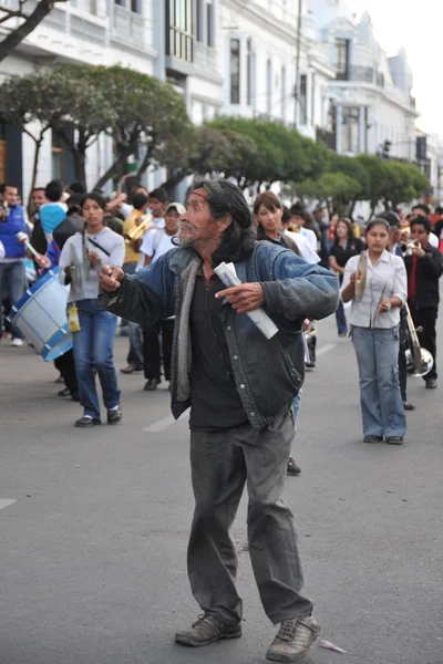 Os habitantes da cidade durante o carnaval em honra da virgem de Guadalupe . — Fotografia de Stock