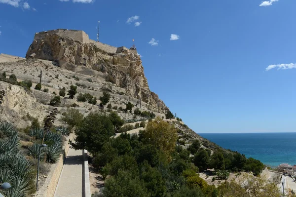 Santa barbara fästning i alicante — Stockfoto