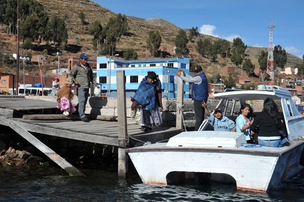 Horské jezero titicaca. — Stock fotografie