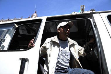 Toplu taşıma La Paz barkers kim bir otobüs güzergahı bağırıyorsun.