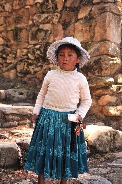 Unknown girl on the island of the Sun.
