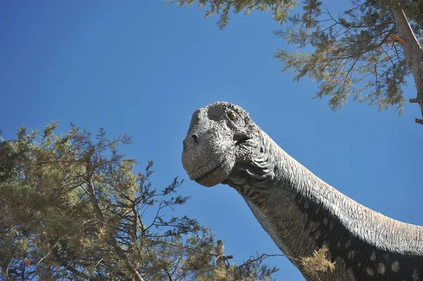 Große Dinosaurierpark, wo Spuren dieser alten Reptilien — Stockfoto