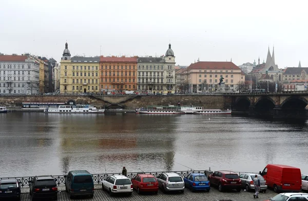Praga. Vltava rzeka. — Zdjęcie stockowe