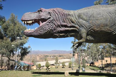 Great dinosaur Park, where traces of these ancient reptiles clipart