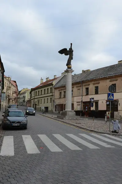 A bronzových Angel - jeden ze symbolů republik umělců Uzhupis. — Stock fotografie