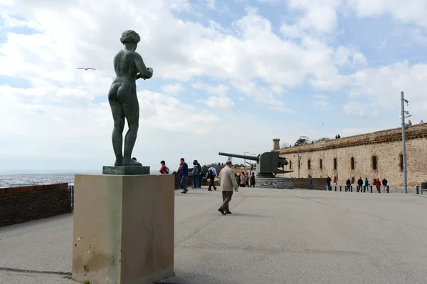 Castell de Montjuic w Barcelonie, Hiszpania — Zdjęcie stockowe