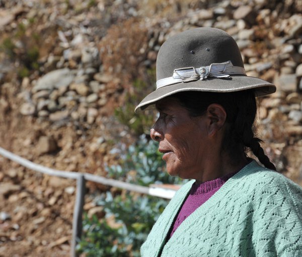 Unknown woman on the island of the Moon.