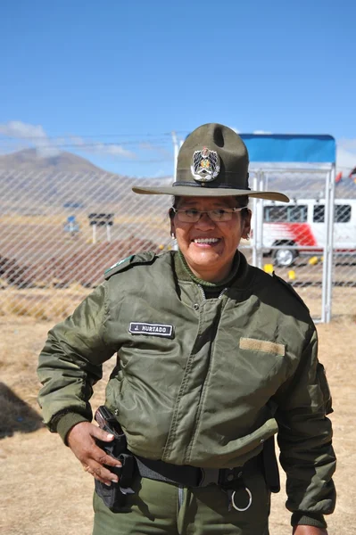 Unbekannte Polizistin aus Tiahuanaco — Stockfoto