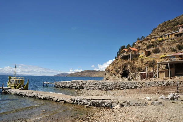 Sun Island si trova sul lago Titicaca — Foto Stock