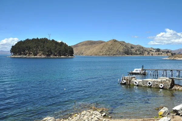 Sun Island si trova sul lago Titicaca — Foto Stock