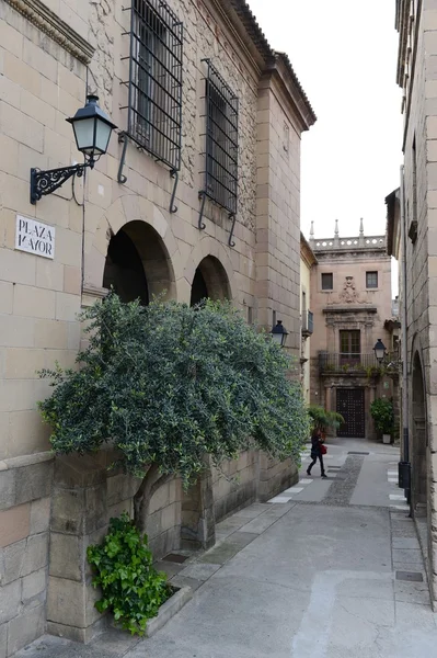 Ισπανικό χωριό - αρχιτεκτονικά Μουσείο στη Βαρκελώνη — Φωτογραφία Αρχείου