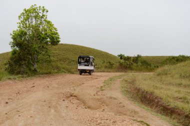 Guayabero nehri civarında turist.