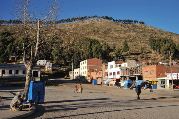 Town of San Pablo  on lake Titicaca — Stock Photo, Image