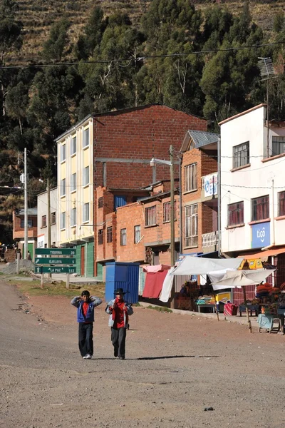 Byen San Pablo ved Titicaca-søen - Stock-foto