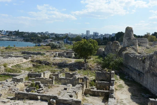 Alter griechischer chersonesus taurica in der Nähe von Sewastopol auf der Krim. — Stockfoto