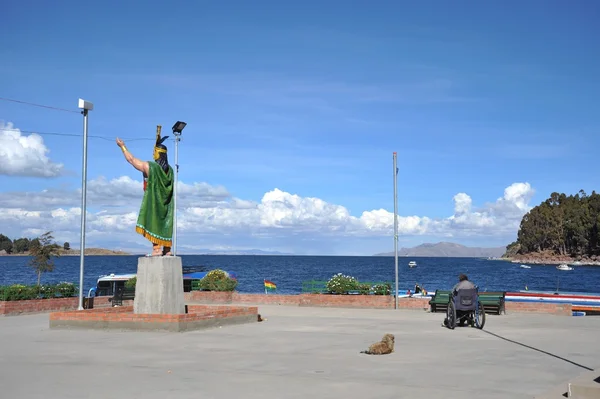 Město San Pedro na jezeře Titicaca — Stock fotografie