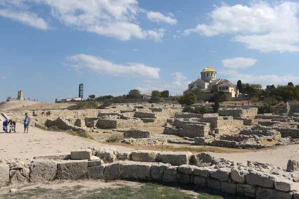 Antiguo griego Chersonesus Taurica cerca de Sebastopol en Crimea . — Foto de Stock