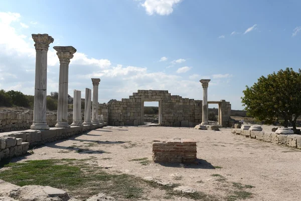Ókori görög Kherszonészosz taurica közelében, Szevasztopol, a Krím-félszigeten. — Stock Fotó