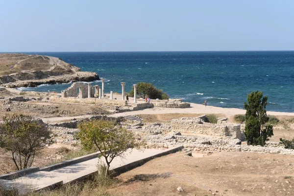 Alter griechischer chersonesus taurica in der Nähe von Sewastopol auf der Krim. — Stockfoto