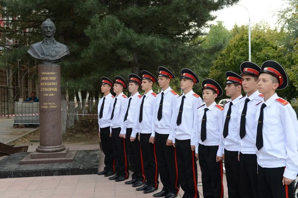 Cadetes Novocherkassk Suvorov escuela militar —  Fotos de Stock