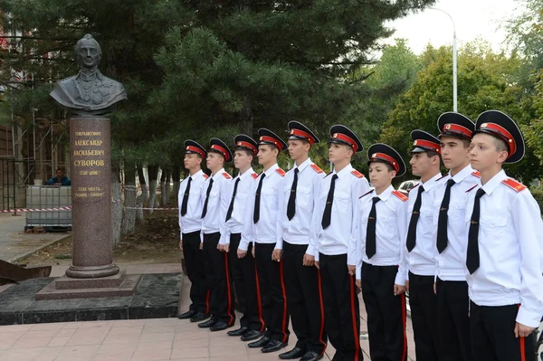 Cadets Novotcherkassk Suvorov école militaire — Photo