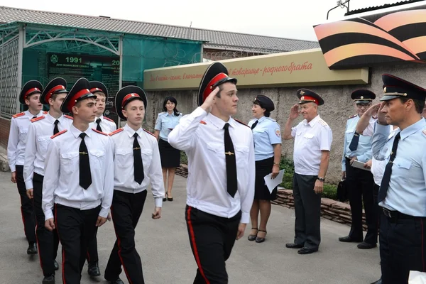 Cadetes Novocherkassk Suvorov escuela militar —  Fotos de Stock