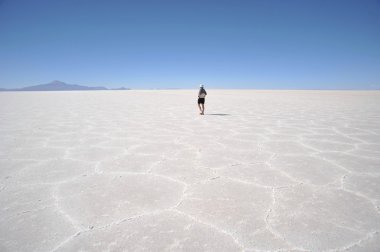 Uyuni tuz daireler, turistlere Altiplano Tuz Gölü kurudu