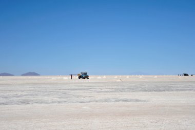 Uyuni tuz daireler üzerinde tuz üretimi