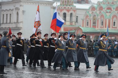 The cadets  of the Moscow Suvorov military school