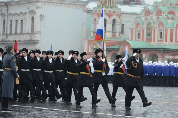 Kadetów Korpusu Kadetów Moskwa na paradzie — Zdjęcie stockowe