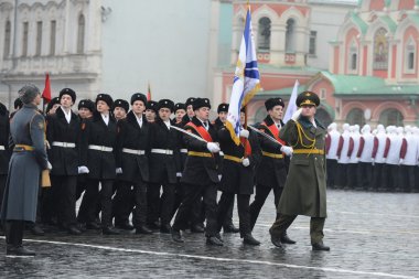 askeri lise öğrencileri Moskova cadet Kolordu bir resmi geçit